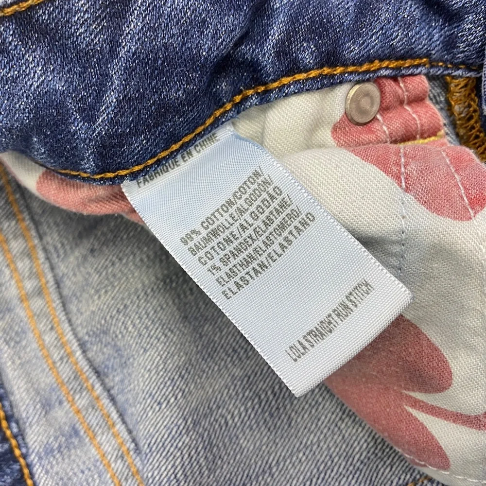 Lucky Brand | Lola Blue Wash Straight Run Stitch Jeans